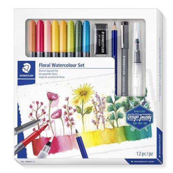 Ecsetirón készlet, kétvégű, STAEDTLER "Mixed Set 5", 8
különböző szín