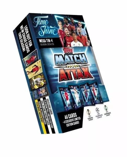 Focikártyák Topps Match Attax TCG 2024/25 UCC Mega Tin 1 kék