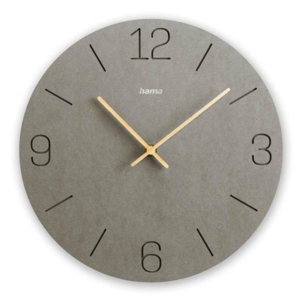 Hama Crete Wall Quartz Clock Analog Grey