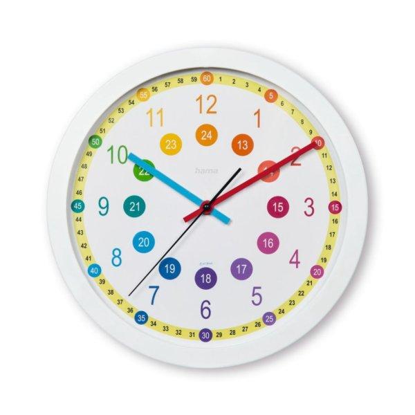 Hama Sal Children''''s Wall Clock No Ticking, for
Children''''s Rooms Analogue Color