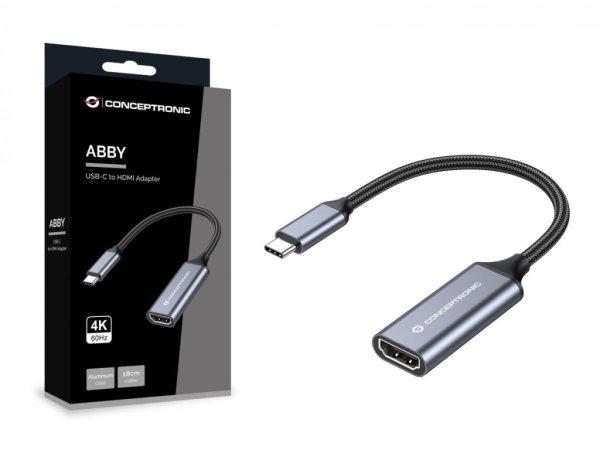 Conceptronic ABBY09G USB-C to HDMI Adapter 4K60Hz Grey