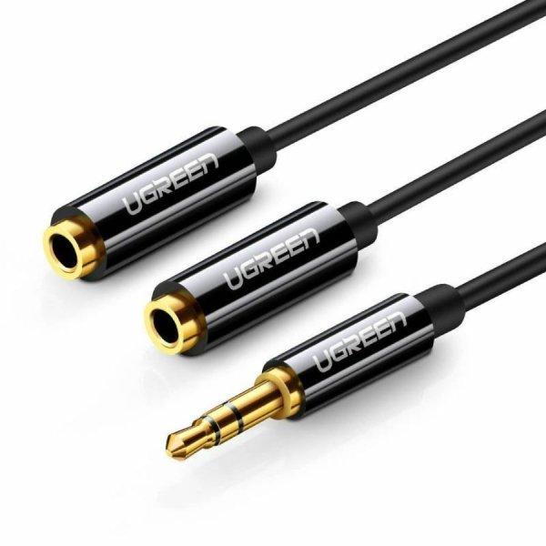 UGREEN 20816 3,5mm jack- 2x Dual Aux cable 0,25m Black