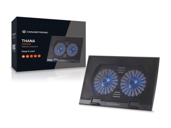 Conceptronic THANA02B 2-Fan Laptop Cooling Pad Black