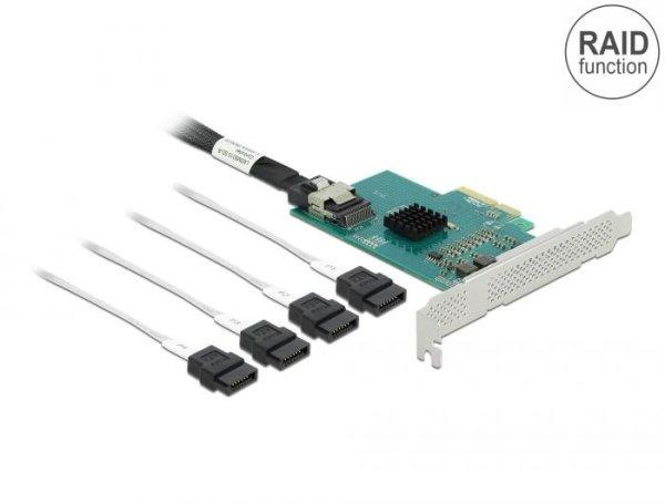 DeLock PCI Express x4 Card to 4x SATA 6 Gb/s RAID and HyperDuo Low Profile Form
Factor