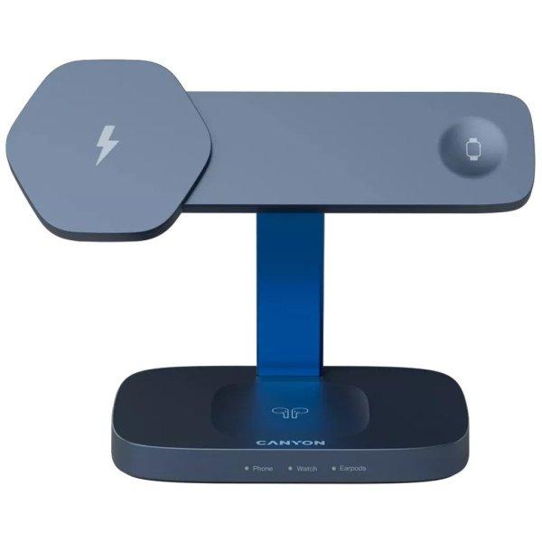 Canyon Wireless Charging Station Hexagon 310 3in1 DarkGrey/Blue