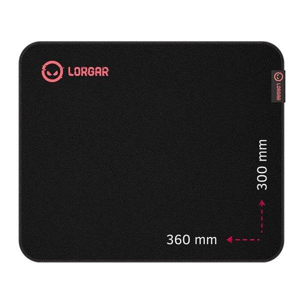 LORGAR Main 323 Egérpad Black/Red