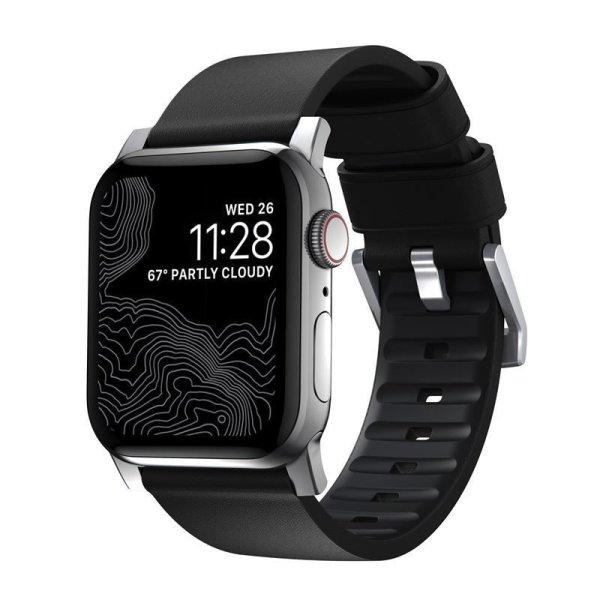 Nomad Active Strap Pro Black, silver - Apple Watch Ultra 49mm 8/7 45mm/6/SE/5/4
44mm/3/2/1 42mm