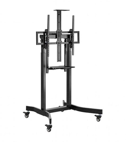 Gembird TVS-100T-01 Motorized height adjustable TV floor stand with caster
wheels 55"-100" Black