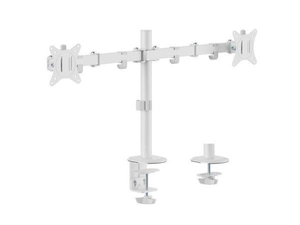 EQuip 17"-32" Articulating Dual Monitor Desk Mount Bracket White