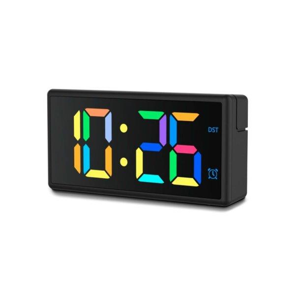 Hama Ibiza Digital Alarm Clock Multi-Colour Display with USB Charging Function
Black