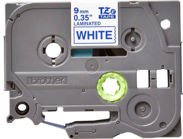 Brother TZe-223 laminált P-touch szalag (9mm) Blue on White