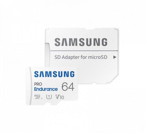 Samsung 64GB microSDXC Class10 U1 V10 PRO Endurance + adapterrel