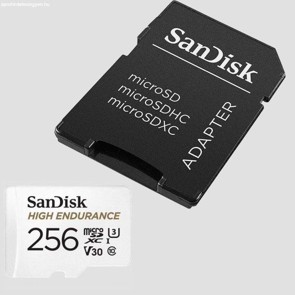 Sandisk 256GB microSDXC High Endurance Class 10 CL10 U3 V30 + adapterrel