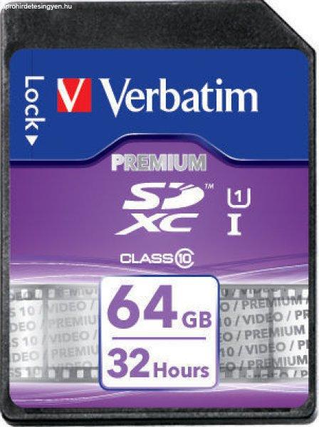 Verbatim 64GB SDXC Premium Class10 U1 V10