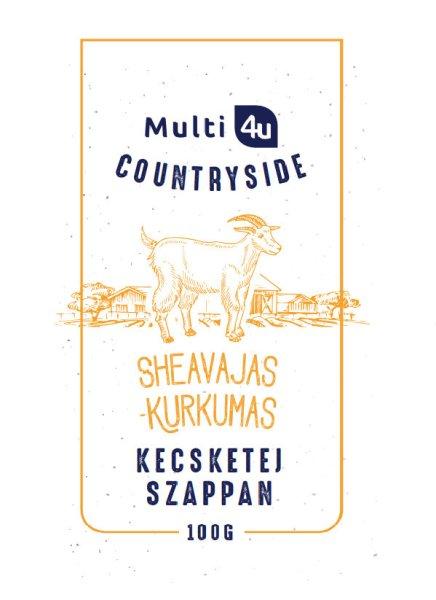 Multi 4u countryside kecsketej szappan sheavajas-kurkumás 100 g