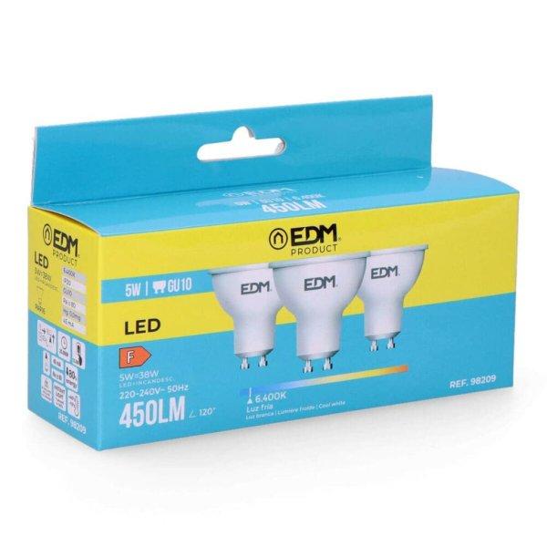 3 db LED-izzó EDM 98209 F 5 W 45 W 38 W GU10 450 lm Ø 5 x 5,5 cm (6400 K) MOST
6412 HELYETT 3357 Ft-ért!