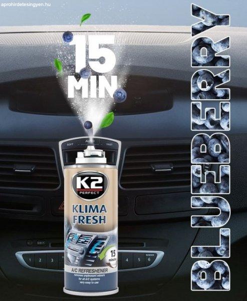 K2 klímatisztító spray 150 ml (bomba) BLUEBERRY