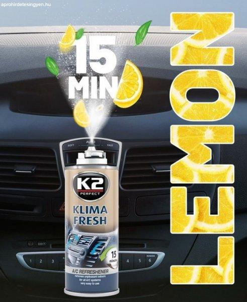 K2 klímatisztító spray 150 ml (bomba) CITROM