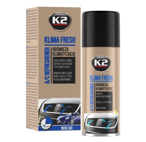 K2 klímatisztító spray 150 ml (bomba) NEW CAR