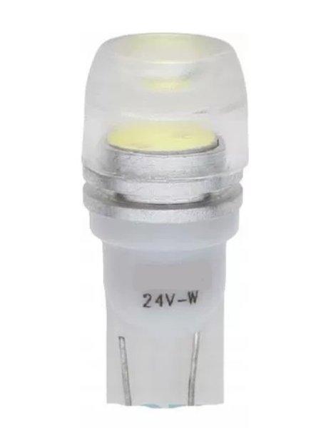 LED izzó 24V T10 1SMD LED fehér fényvetővel