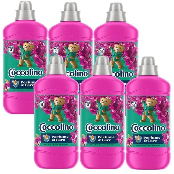 6 x 1275ml Coccolino Perfume & Care - Snapdragon & Patchouli
öblítőkoncentrátum – 51 mosásra elegendő