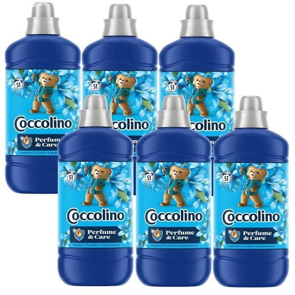 6 x 1275ml Coccolino Perfume & Care - Passion Flower öblítőkoncentrátum
– 51 mosásra elegendő