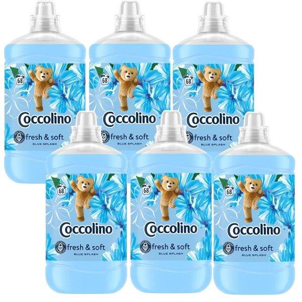 6 x 1700ml Coccolino Fresh & Soft - Blue Splash öblítőkoncentrátum –
68 mosásra elegendő