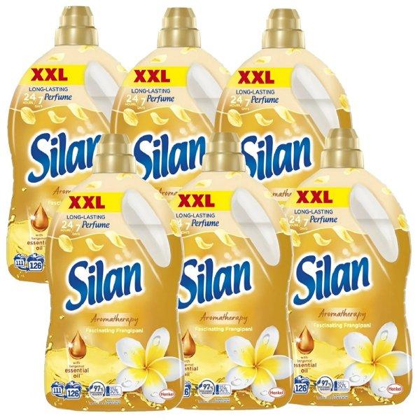 6 x 2,77L Silan Fascinating Frangipani öblítőkoncentrátum – 126 mosásra
elegendő