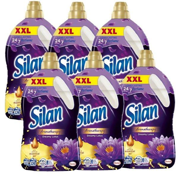 6 x 2,77L Silan Dreamy Lotus öblítőkoncentrátum – 126 mosásra elegendő