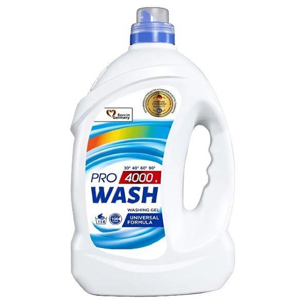 4 x 4L PRO WASH univerzális mosógél – színes, fehér és sötét ruhákhoz