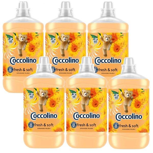 6 x 1700ml Coccolino Fresh & Soft Orange rush
öblítőkoncentrátum – 68 mosásra elegendő