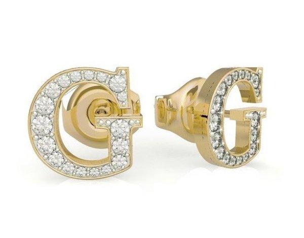 Guess Stílusos aranyozott fülbevaló Studs Party JUBE02170JWYGT/U