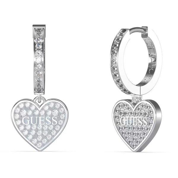 Guess Csillogó acél fülbevaló Huggie Me JUBE03136JWRHT/U