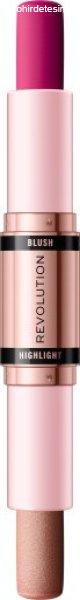 Revolution Pirosító és highlighter 2 az 1-ben (Blush & Highlight
Stick) 8,6 g Champagne Shine