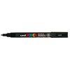Dekormarker, Uni Posca PC-3M, 0,9-1,3 mm, kpos hegy, fekete