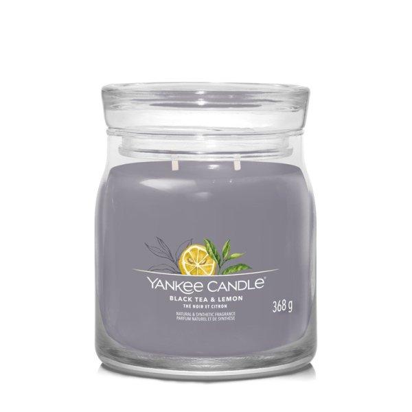 Yankee Candle Illatgyertya Signature közepes Black Tea & Lemon 368 g