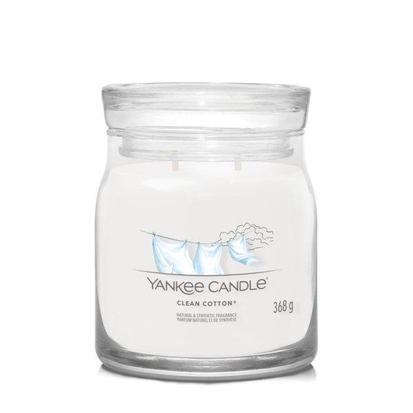 Yankee Candle Illatgyertya Signature közepes Clean Cotton 368 g