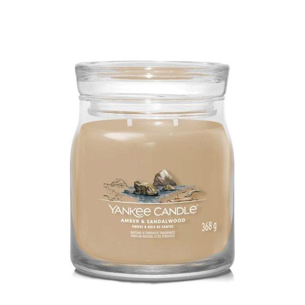 Yankee Candle Illatgyertya Signature közepes Amber & Sandalwood 368 g