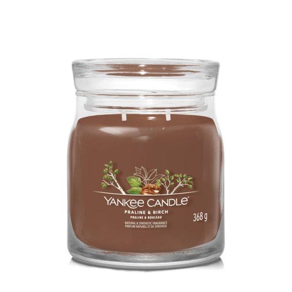 Yankee Candle Illatgyertya Signature közepes Praline & Birch 368 g