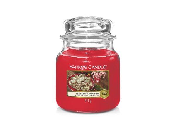 Yankee Candle Illatgyertya Classic Peppermint Pinwheels 411 g - közepes