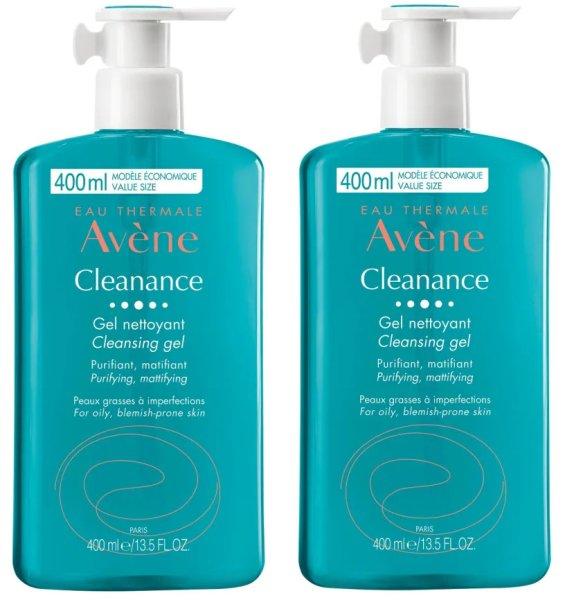 Avène Tisztító gél készlet problémás és
pattanásos bőrre (Cleansing Gel) 2 x 400 ml