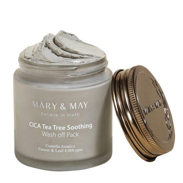 MARY & MAY Arcmaszk agyaggal CICA TeaTree Soothing Wash off Pack 125 g