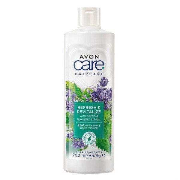 Avon Megújító sampon és kondicionáló
csalánnal és levendulával 2az1-ben legyengült hajra Care (2
in 1 Shampoo & Conditioner) 700 ml