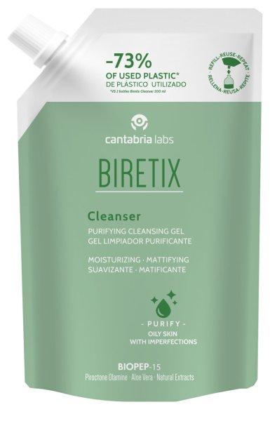 BIRETIX Tisztító gél zsíros bőrre Cleanser (Purifying
Cleansing Gel) 400 ml - tartalékadag