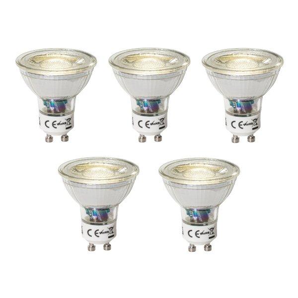 5 db GU10 dimbare LED lamp 3W 200 lm 4000K