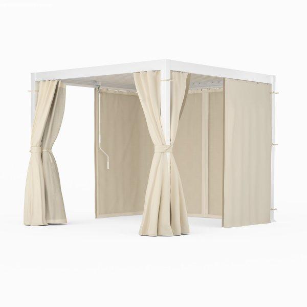 Blumfeldt LuminaHaven Pergola 3x3 függönyökkel és szúnyoghálóval