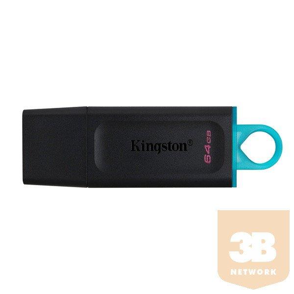 KINGSTON Pendrive 64GB, DT Exodia USB 3.2 Gen 1 (fekete-kékeszöld)