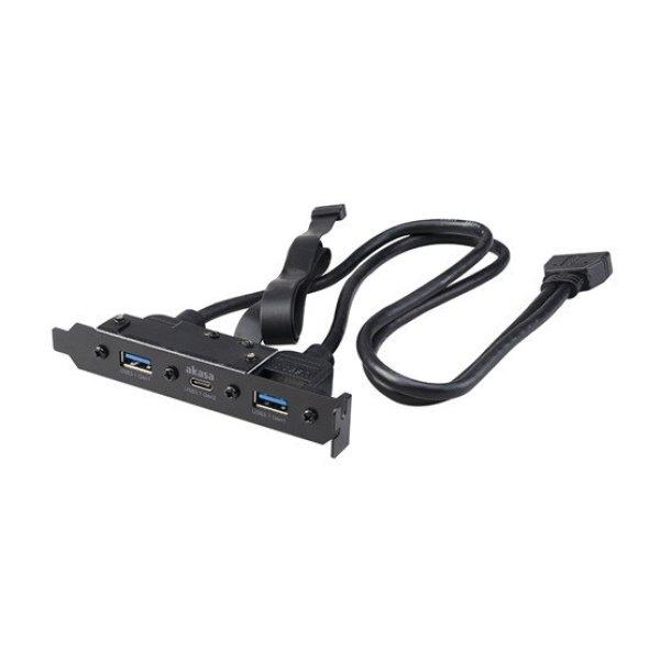 USB Akasa USB 3.1 Gen2 belső adapterkábel 2x Gen1 Type-A porttal -
AK-CBUB52-50BK