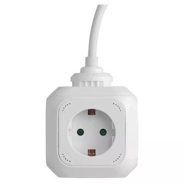 Emos P04219GU hosszabbító - kocka 1,9 m / 4 aljzat / usb / 1,5 mm2