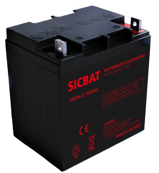 SICBAT SGP24-12 12V 24Ah ipari zárt ólomakkumulátor